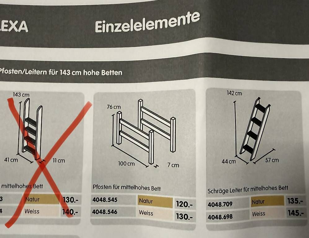 Flexa Lits: Flexa Erhöhung auf 143cm Bett + Tablar – D'occasion à Wilen b. Wollerau par chocolady 4