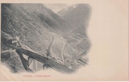 AK Gotthardbahn Giornico vista panoramica, inizio 1900