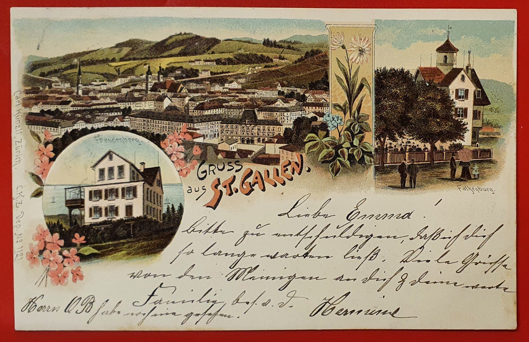 Cartoline postali: Gruss aus St.Gallen 1898 – Usato da Kreuzlingen venduto da Rschweiz1