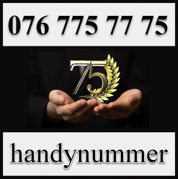 Carte prepagate: Handynummer, Telefonnummer, VIP Nummer, 076 775 77 75 – Nuovo (secondo la descrizione) da Winterthur venduto da handynummerch