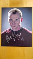 Simon Pegg, Original Autogramm auf Grossfoto in Farbe