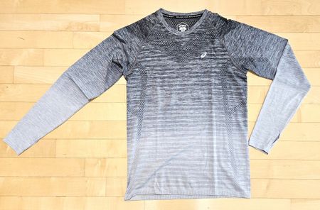 Asics Langarmshirt Grösse M grau meliert neu