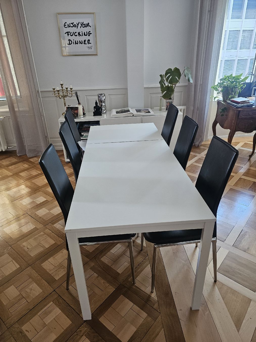 Ikea Tische: White Table - NÄSINGE Extendable table, white, 130/190x80 cm – Neu (gemäss Beschreibung) aus Zürich von mia_t5vd 3