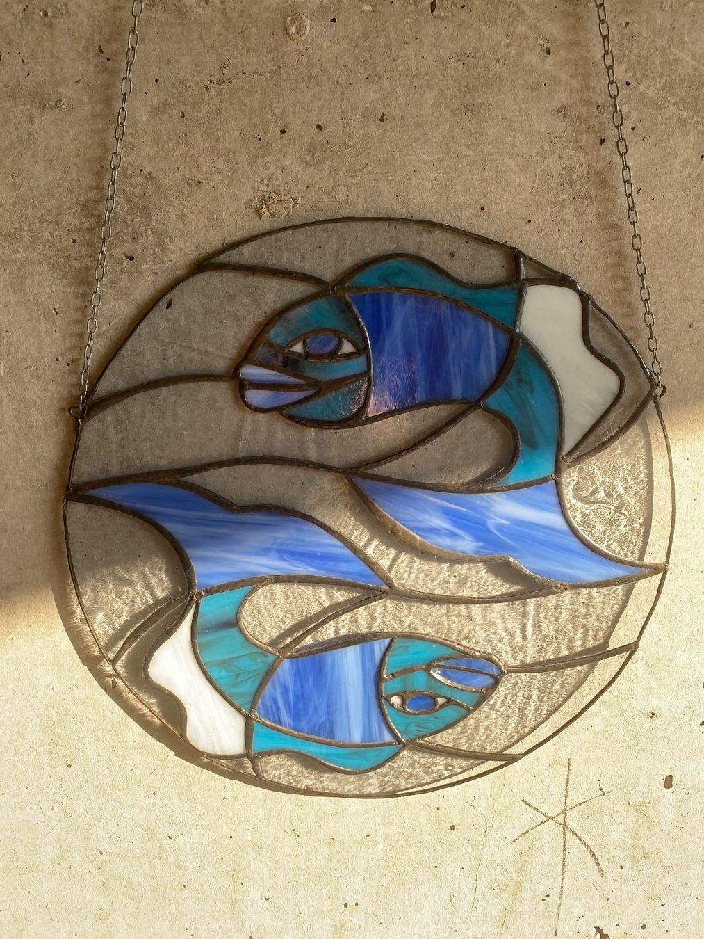 Tiffany & Co. Tutte le decorazioni: Wunderschöne Tiffany Bild mit Fischmotiv – Usato da Fürigen venduto da Barbi19 1