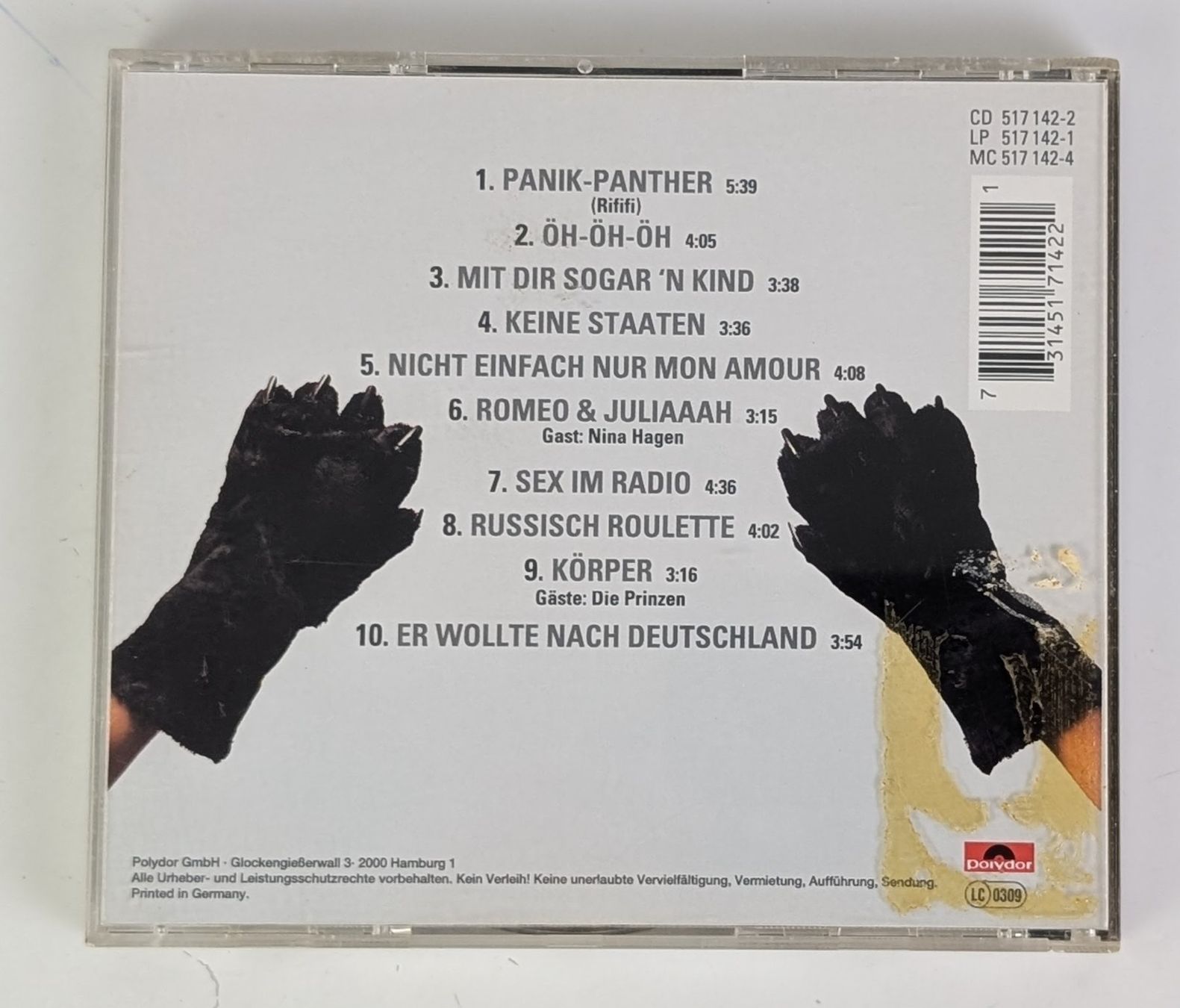 CD: Udo Lindenberg - Panik-Panther CD - Top – Usato da Zürich venduto da 1.Simon 1