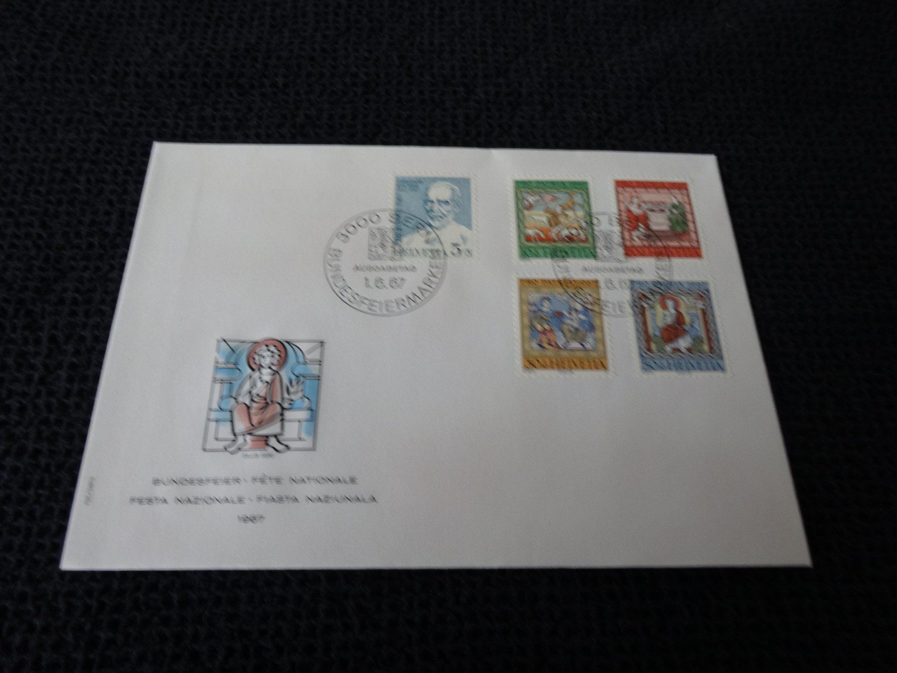 Tutti i francobolli: Sonderbrief Bundesfeier 1.6.1967 – Usato da Neerach venduto da jenny062