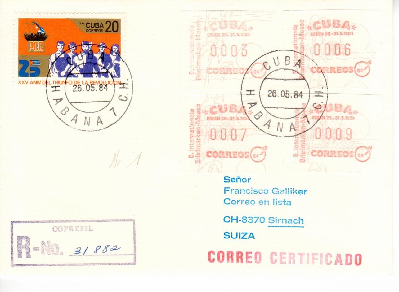 Alle Briefmarken: Kuba – Gebraucht aus Wolhusen von Curver9