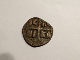 Byzantinische Bronzemünze Follis - Jesus Christus IC -XC / N