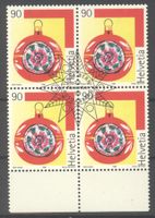 1999, Nr.986, Weihnachtsmarke, Viererblöcke, ET