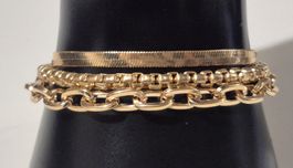 Bracciali color oro set 3 pezzi nuovo