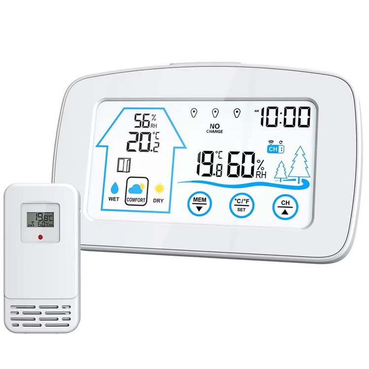 Thermomètre Hygromètre Numérique – Température Et Humidité Pour Maison, Bébé, LCD Blanc