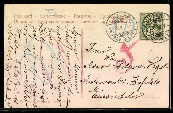 Cartoline postali: Luzern, Ortsansicht mit Kirchen und Berg – Usato da Berlin venduto da bartko-reher 1