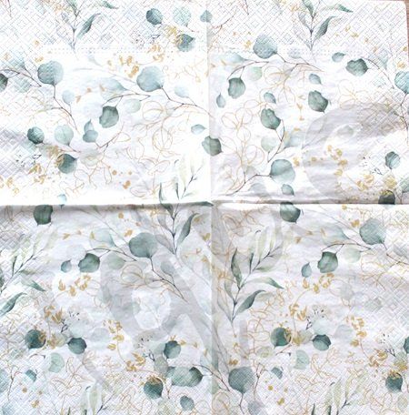 Tovaglioli: Serviette golden eucaliptus (1664) 2Stk. – Nuovo (secondo la descrizione) da Schlatt TG venduto da kreativ-atelier