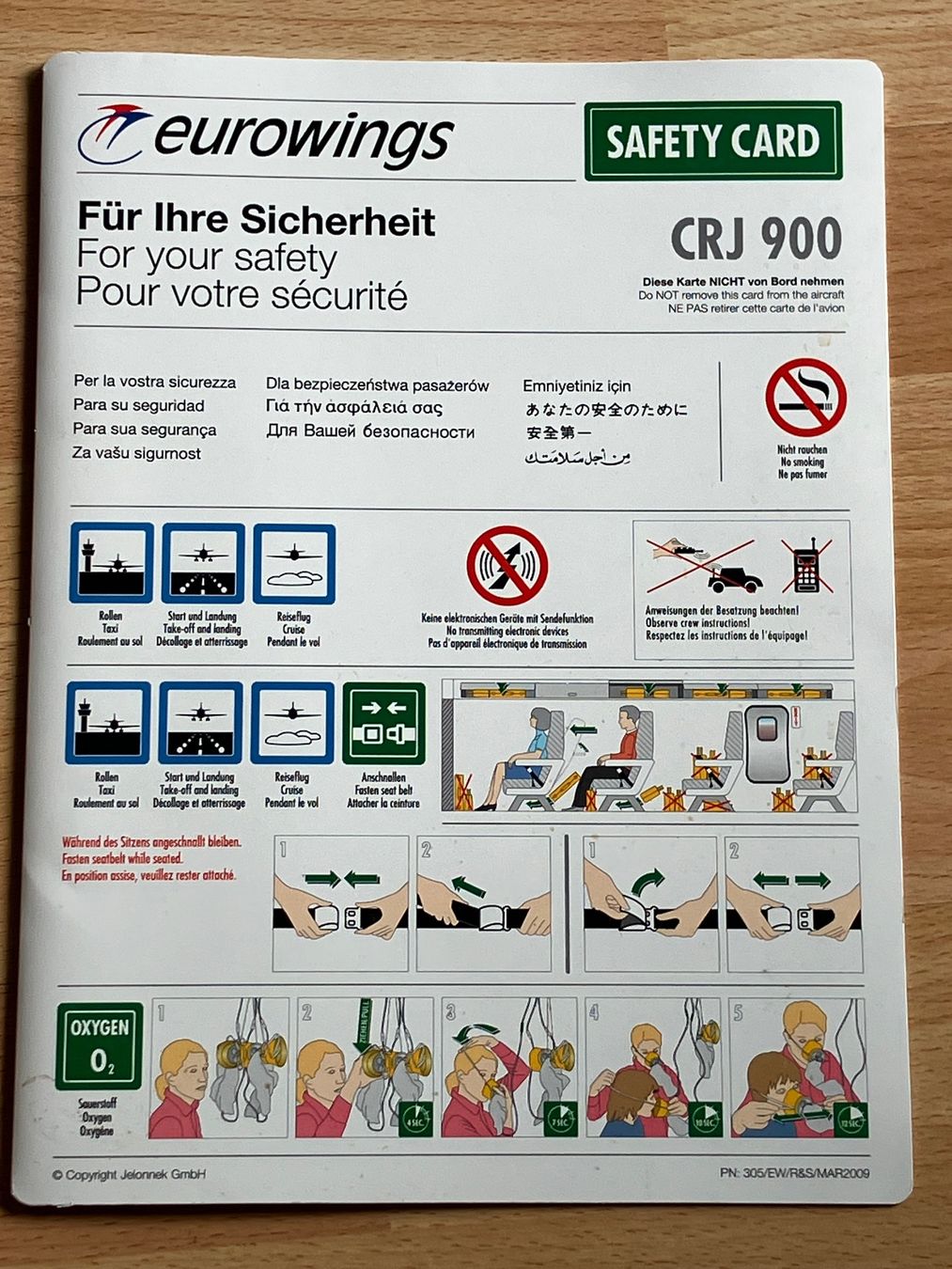 Cartoline: Eurowings Safety card CRJ 900 – Usato da Zürich venduto da Classic_Collection_Zurich