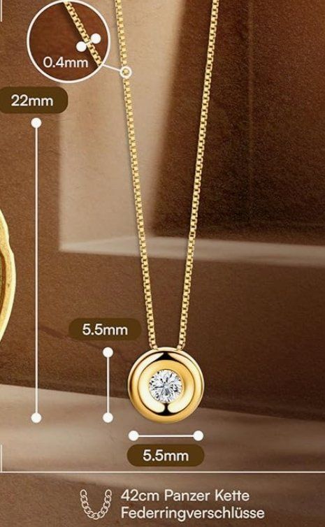 Catenine: 18K Gelbgold Halskette mit Diamant – Nuovo e nell'imballaggio originale da Hemmental venduto da Goldwelt 2