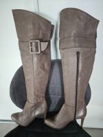 Bottes/Cuissardes "Emozioni" en cuir Beige, à talon