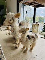 Steiff Lamas gross und klein 1960 sehr guter zustand