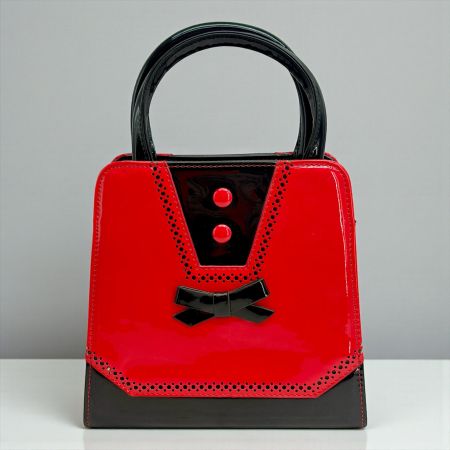 Sac à main verni rouge et noir "Dancing days" par BANNED