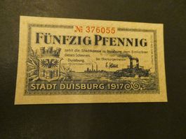 Dt. Reich, Duisburg - Notgeldschein