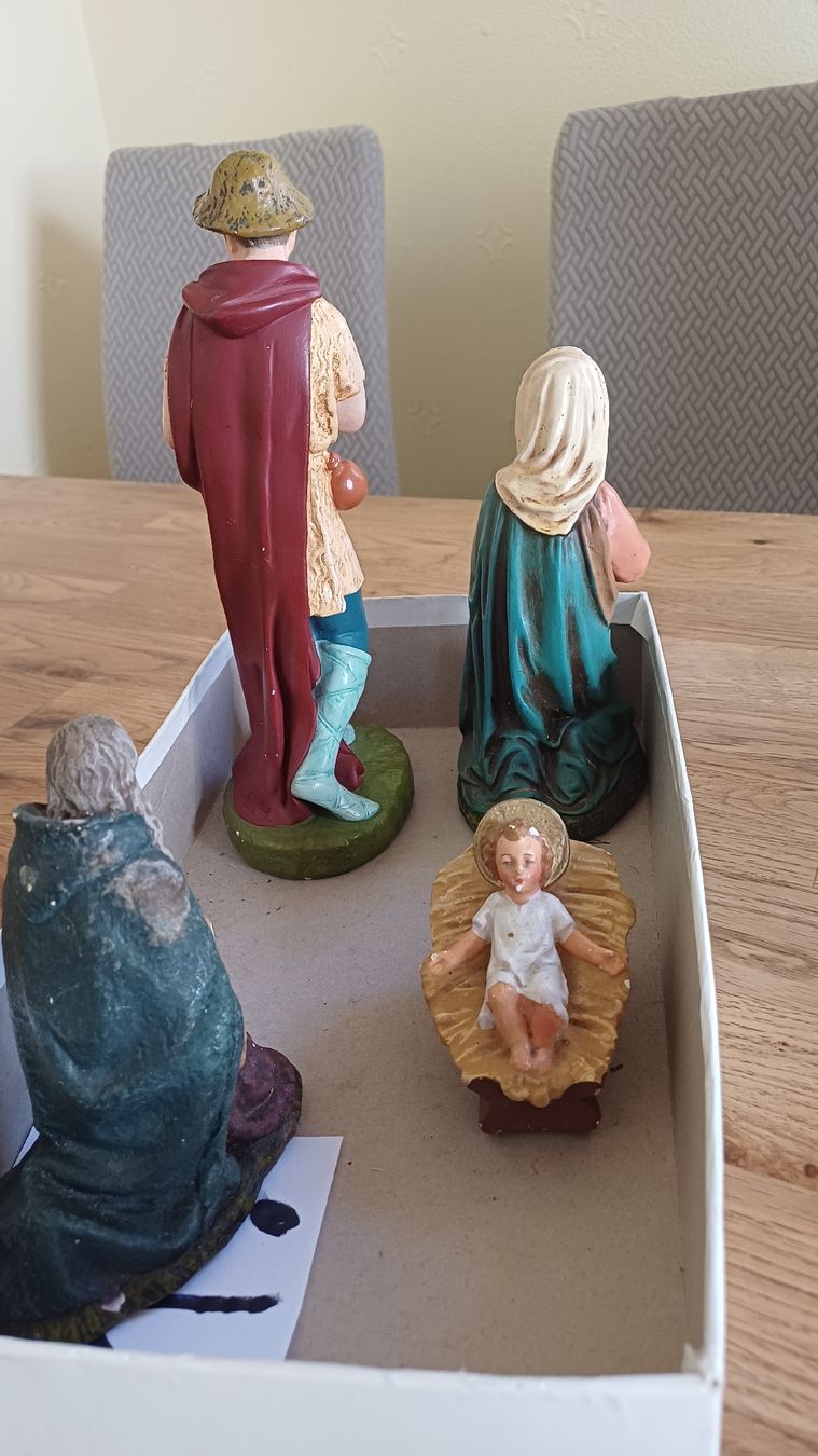 Statuette: Weihnachtskrippe Krippenfiguren Set 4-teilig Vintage – Usato da Flawil venduto da Naphtali 6