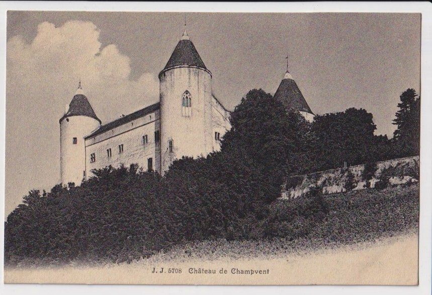 Cartoline postali: Champvent – Château, non-circulé – Usato da Fribourg venduto da AK_Fribourg