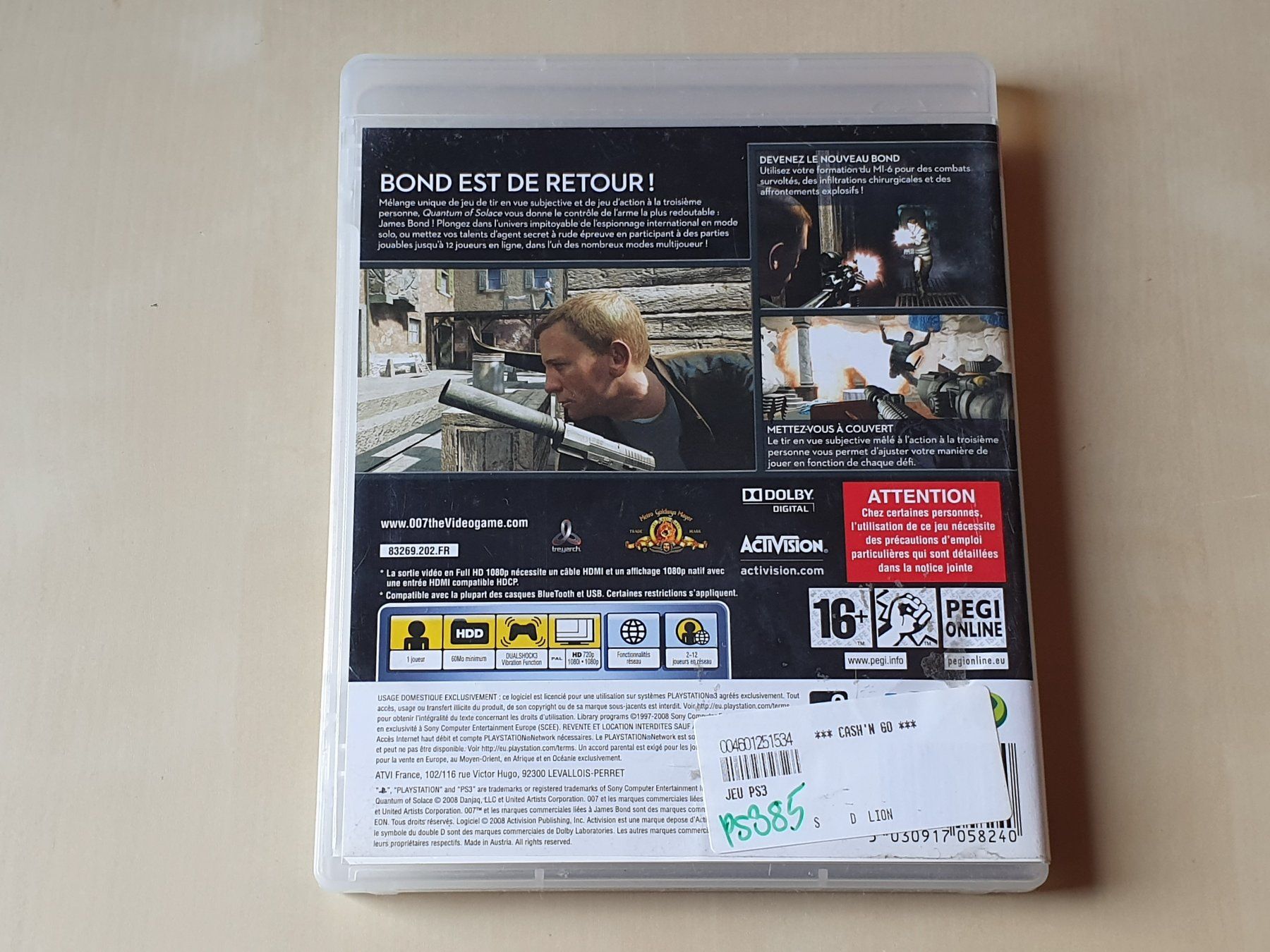 Sony Giochi: 007 Quantum of Solace FRA – Usato da Stansstad venduto da collectorsshop 1