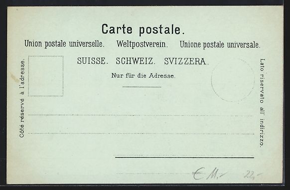Cartoline postali: Mondschein-Lithographie Thun, Ortsansich – Usato da Berlin venduto da bartko-reher 1