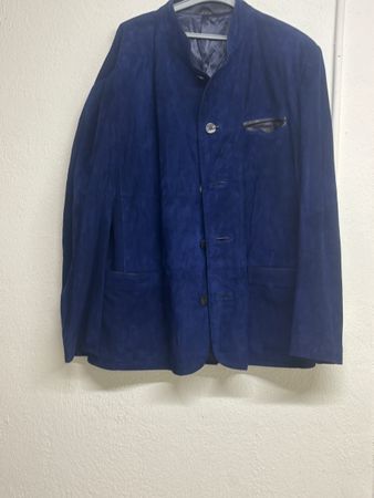 Corrado Firenze Sakko blau Leder Grösse 50 guter Zustand