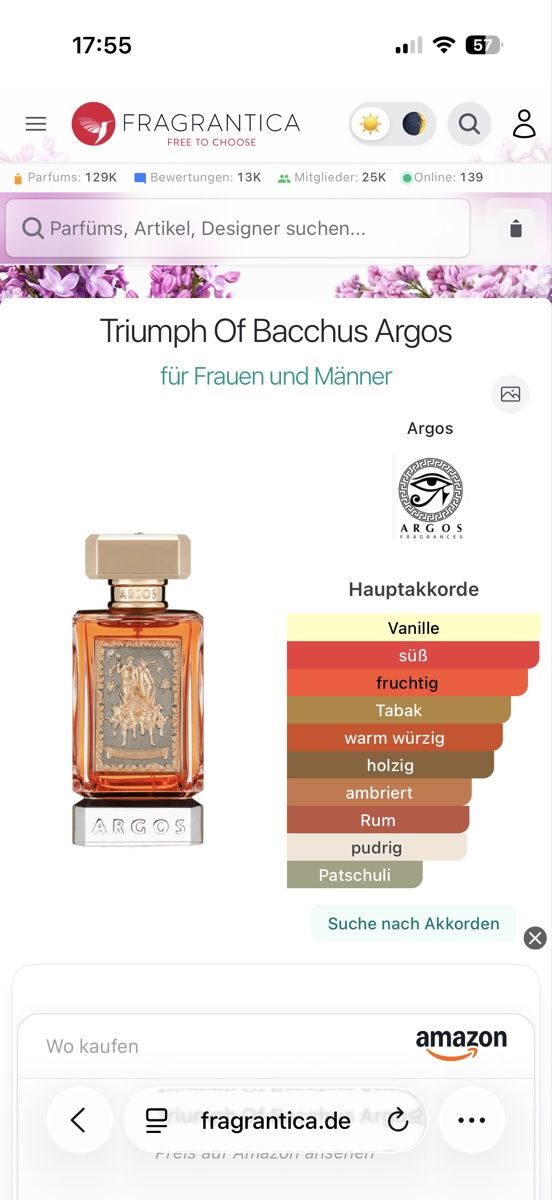 Argos Profumi & Eau de Toilette: Argos Triumph of Bacchus , 2 ml – Usato da Sursee venduto da nst_czk2 1