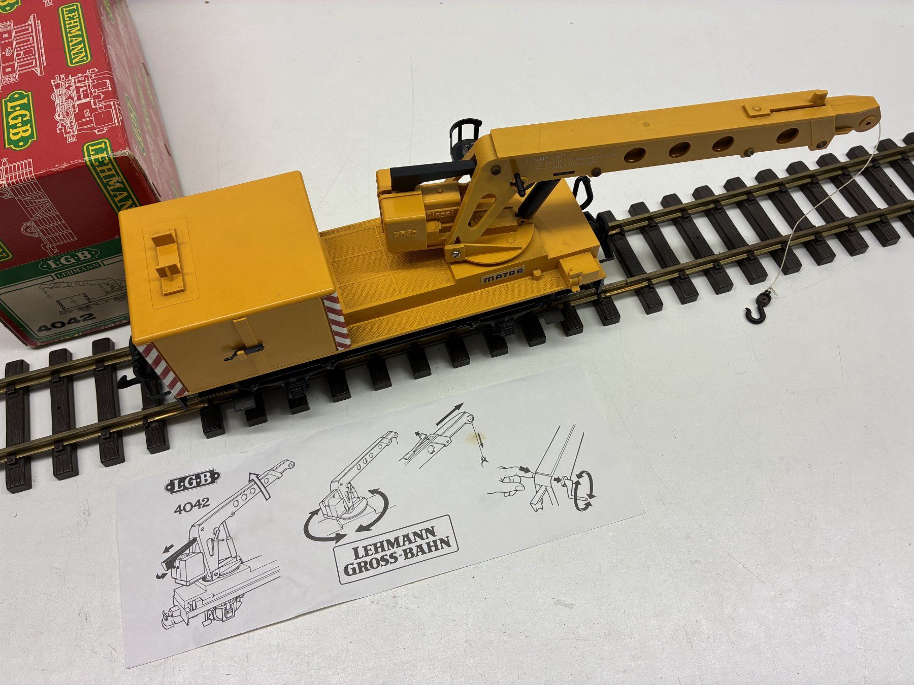 LGB Modelleisenbahnen: LGB 4042= Kranwagen Matra Diesel - gelb – Gebraucht aus Thun von retoolinoo 2