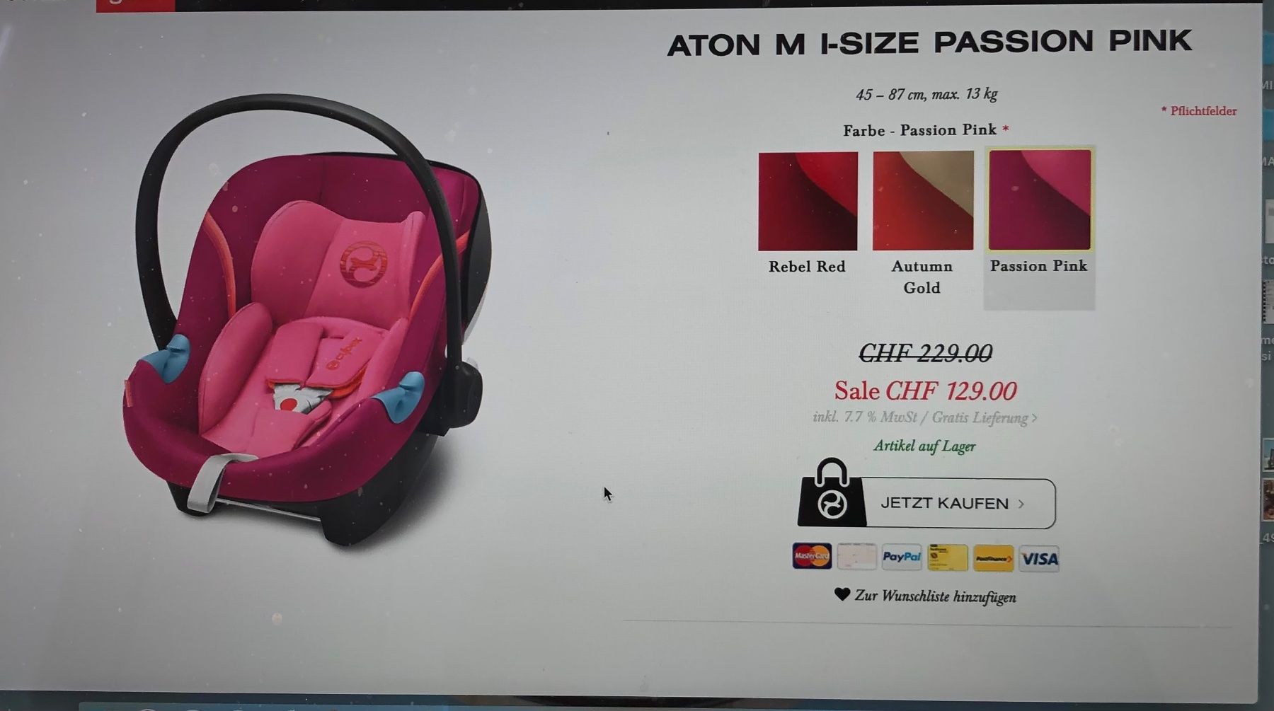 Cybex Seggiolini per auto: Cybex Kindersitz mit Base M  + Kinderwagen – Usato da Basel venduto da emanname