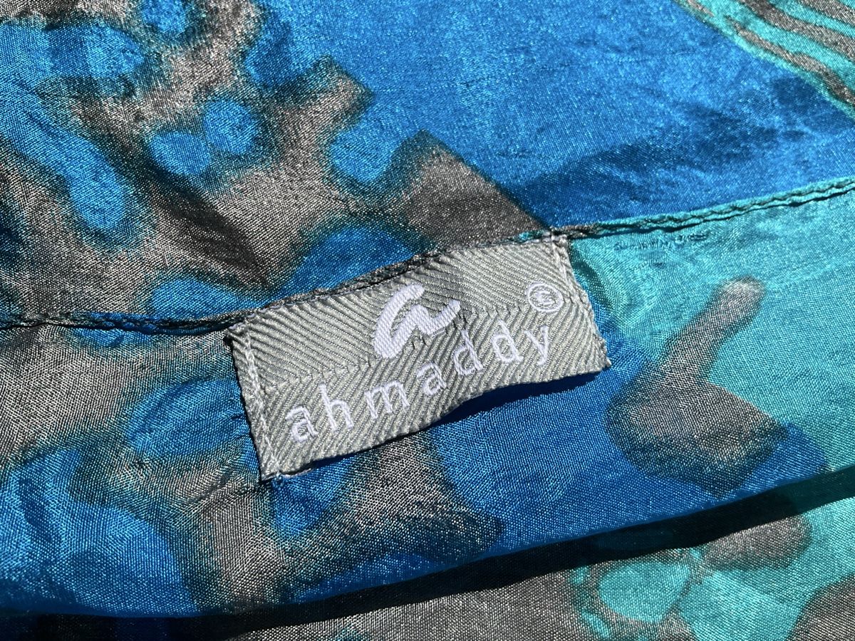 Foulards, Tücher & Schals: Ahmaddy Seidenschal 200 x 110 Türkis – Gebraucht aus Basel von Genie2 1