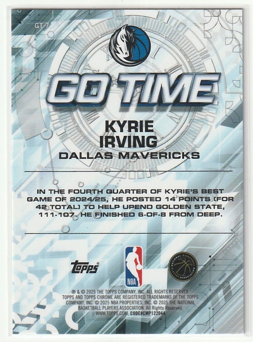 Topps Carte collezionabili: 2025 Topps Chrome Basketball Kyrie Irving Refractor – Nuovo (secondo la descrizione) da Biel/Bienne venduto da historian-198 1