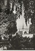 Zug ZG Kirche vom Friedhof aus. siehe Marke + Stempel 1938