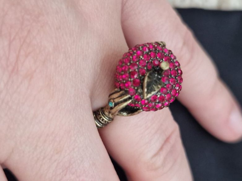 Ringe: Uterque Ring Apfel mit Strass – Gebraucht aus Erlinsbach SO von ULIKH 5