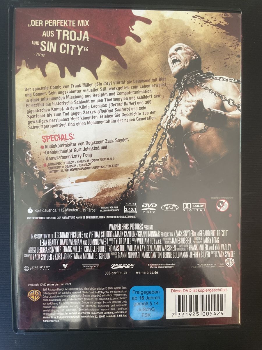 Tutti i DVDs: 300, historische Action mit Gerard Butler – Usato da Winterthur venduto da machmaschine 1