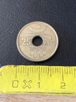 25 Ptas Madrid 1992 Olympia-Münze Goldfarben Sammlerstück
