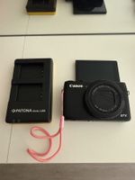 Canon G7X Digitalkamera mit Patona Dual USB Ladegerät