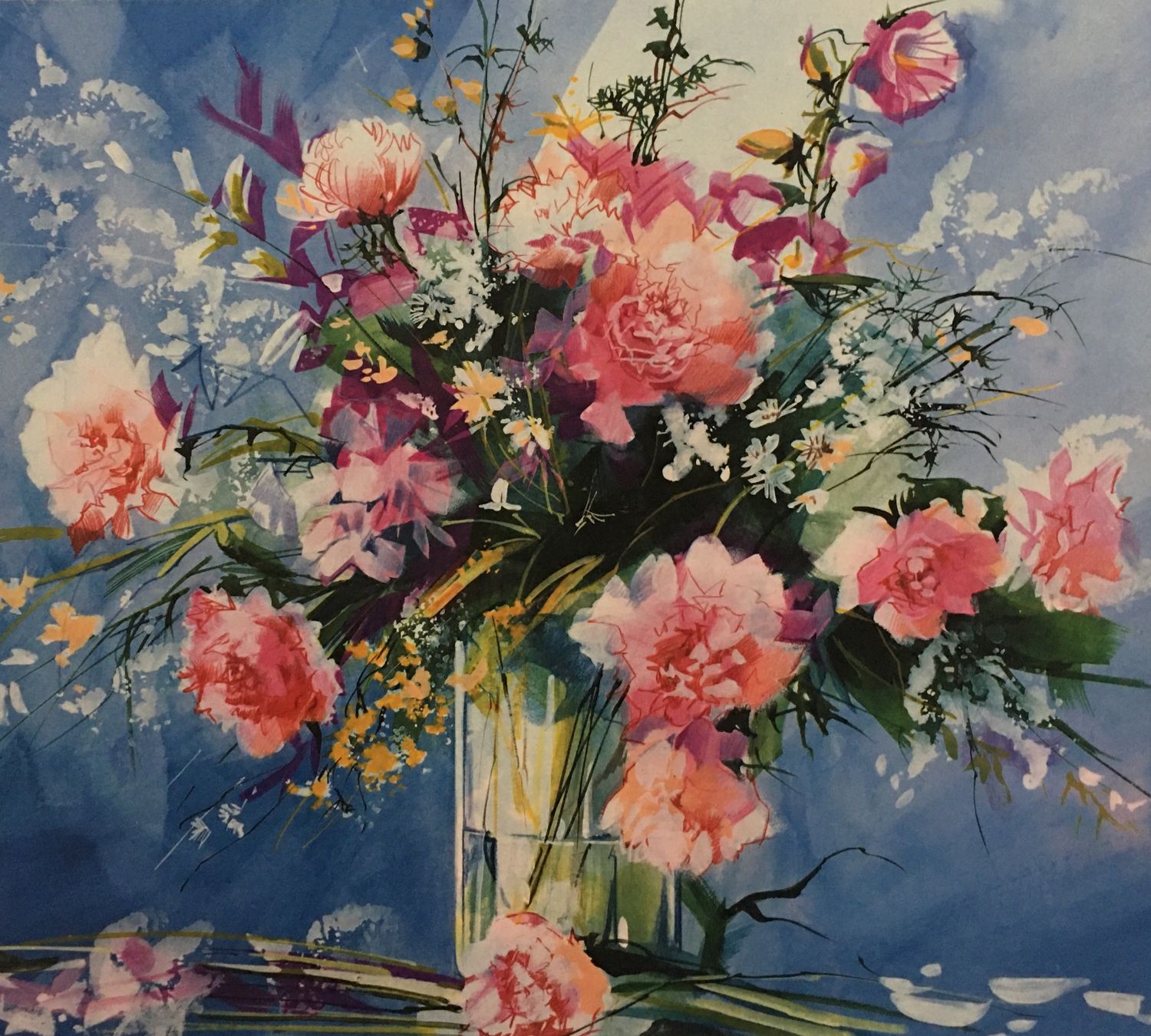 Grafica & Litografie: Roche  "Bouquet de Fleurs"    Farblithographie – Usato da Nennigkofen venduto da waltraub 5