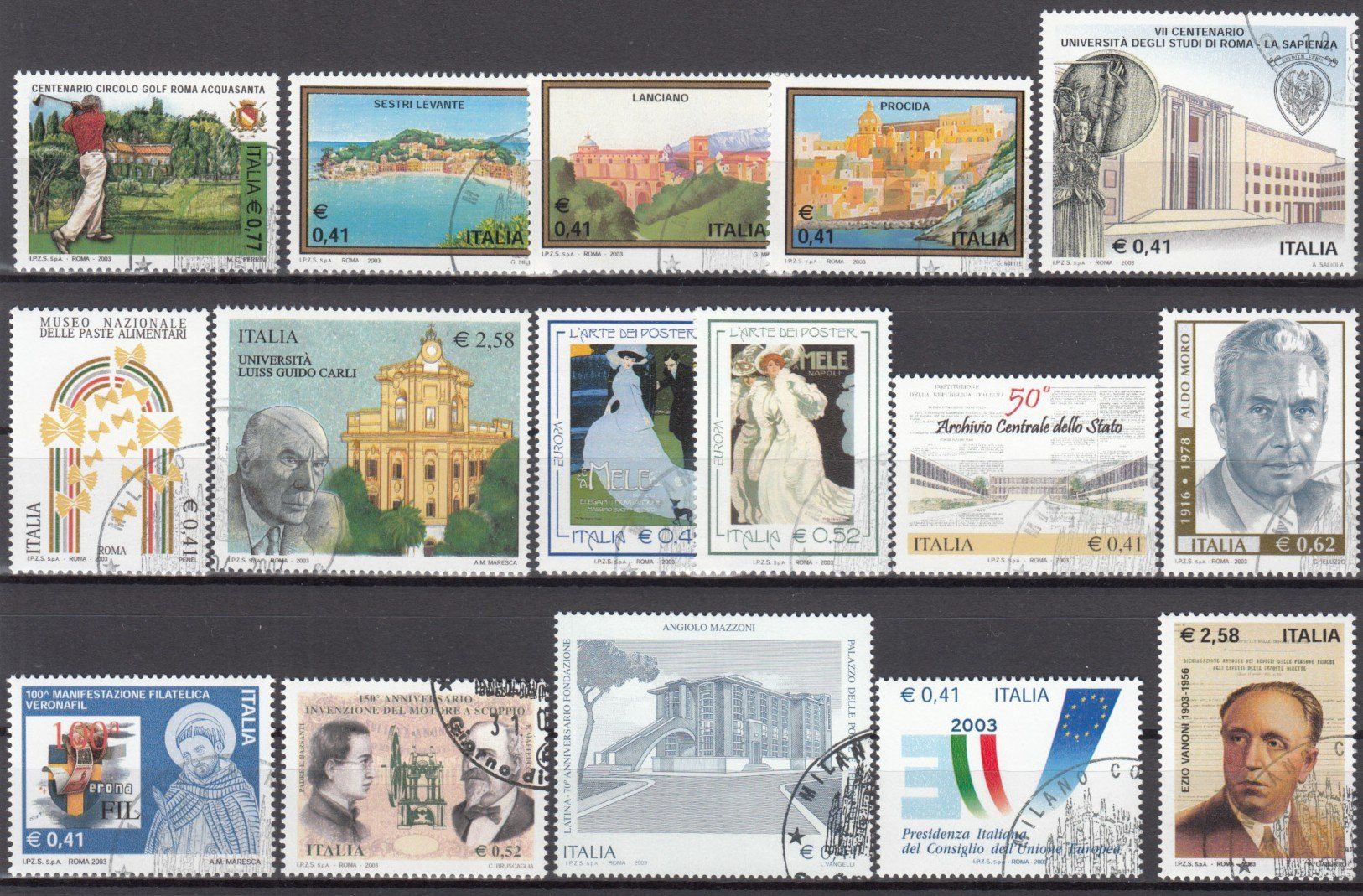 Tous les timbres: Italien 2003 mit ET – D'occasion à Bürglen TG par StampGraf 2