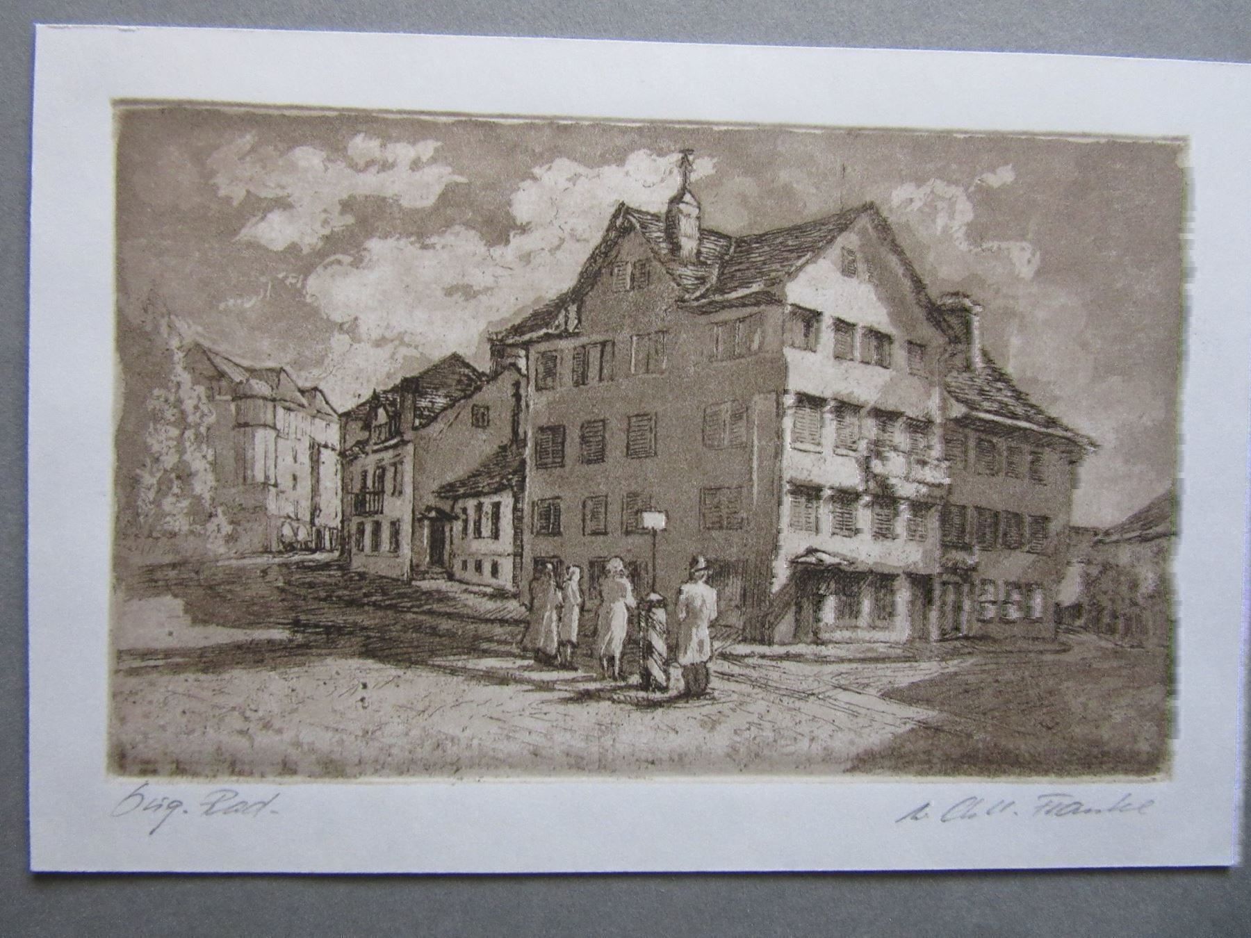 Gravures: ZÜRICH  RADIERUNG  handsigniert – D'occasion à Gersau par grafik-kunst