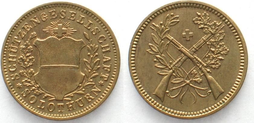 Medaglie: SOLOTHURN Schützenjeton o.J.(19.Jh.) – Usato da Riehen venduto da sesambestcoins2004