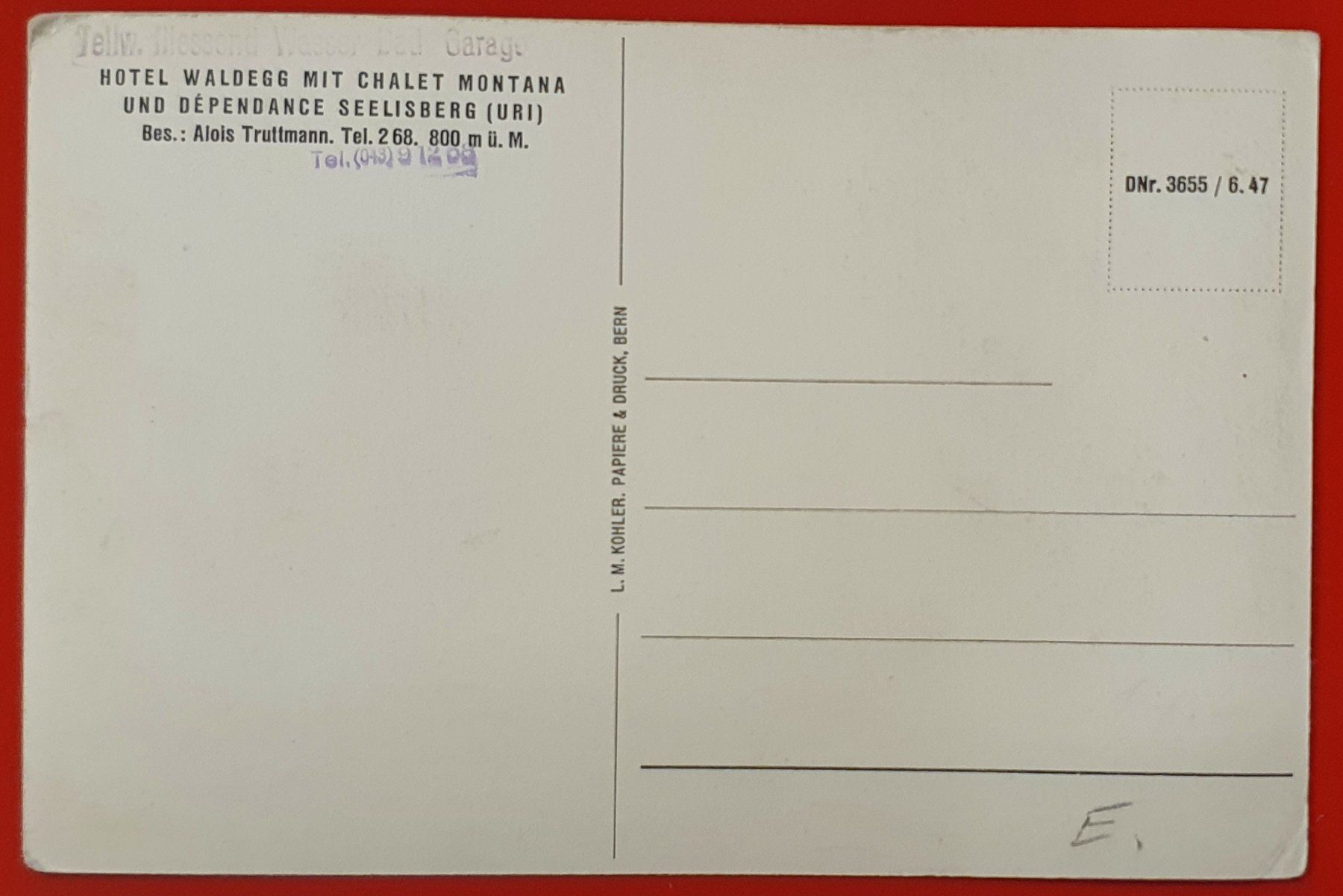 Cartoline postali: Seelisberg - Waldegg u. Chalet Montana – Usato da Kreuzlingen venduto da Rschweiz1 1