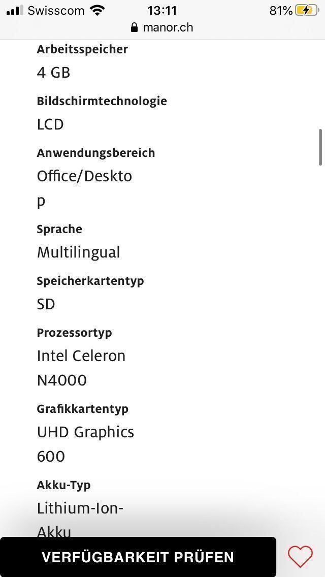 Hewlett Packard Portables: HP Notebook – D'occasion à Benken ZH par Faro50 2