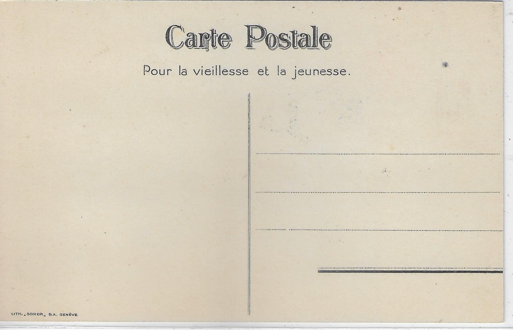 Cartoline postali: Besuch der Grossmutter mit Blumen - Litho – Usato da Ettingen venduto da Kartenplanet 1