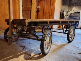 Rollwagen Holz Plattform mit Lenkung