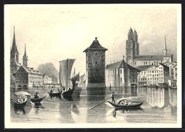 Zürich, Ansicht vor 100 Jahren