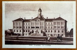 Yverdon - Le collège - Animée 1922