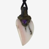 Rosa Andenopal Steinanhänger mit Amethyst