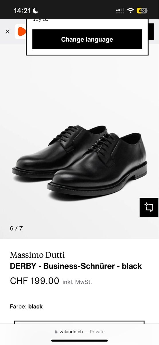 Massimo Dutti Chaussures hommes: Massimo Dutti Derbies, full cuir, taille 44 – Neuf (Voir description) à Vessy par hug_9qn6 4